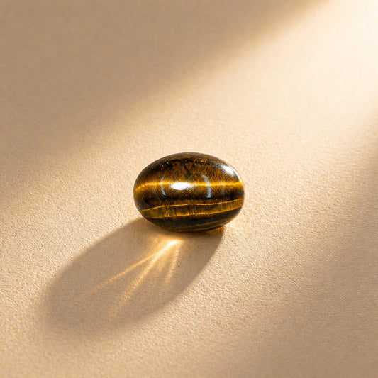 5.64 C Natural Tiger’s Eye Cabochon Oval Baagh Phatthar