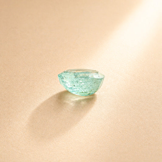 Natural 5.46 C Green Emerald Oval 6.06 Ratti Panna