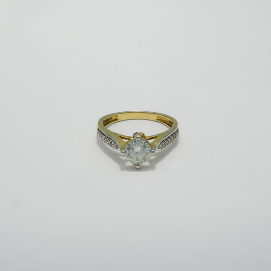 14K Solid Gold Classic Solitaire Diamond