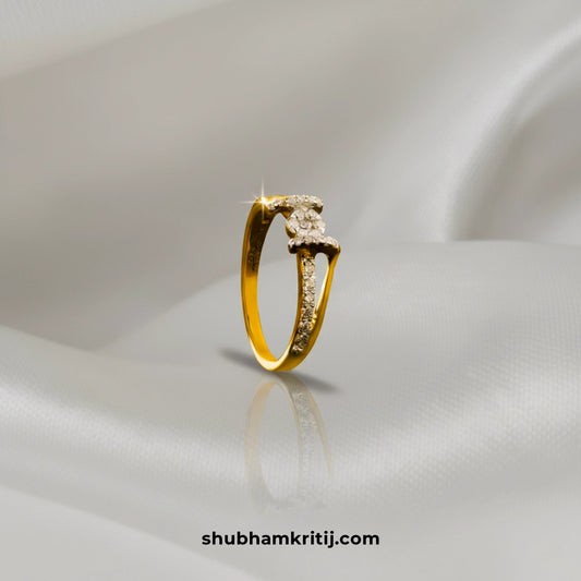 Open-bridge diamond ring design