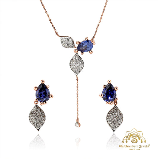 Designer blue sapphire necklace for women