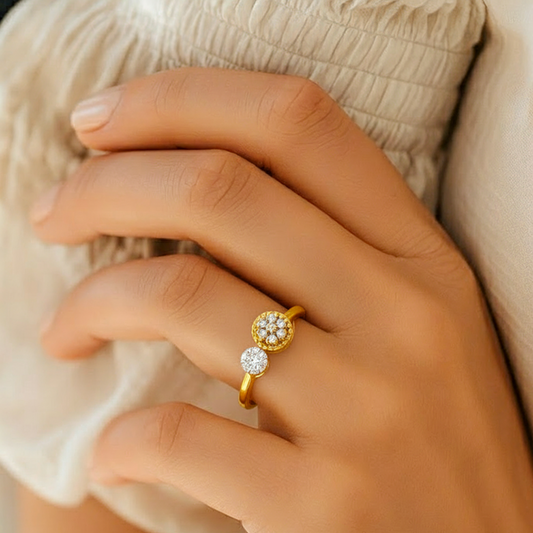 Twin Aura Diamond Ring