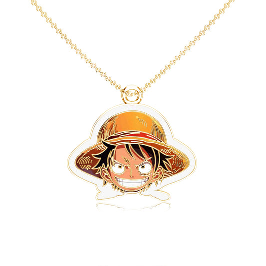 Rose Gold Monkey D Luffy Pendant