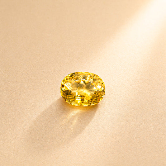 Natural 8.14 C Citrine Yellow Oval 8.94 Ratti Sunela
