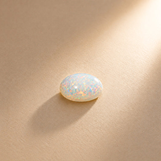 Natural 11.8 C Opal White Oval 13.11 Ratti Doodhiya Patthar