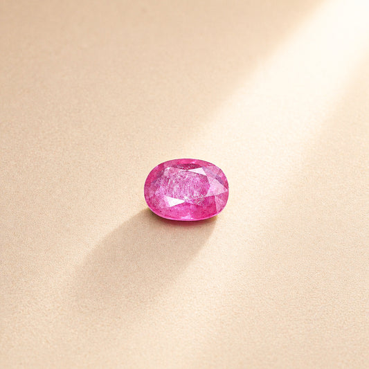 Natural 5.67 C Ruby Oval 6.22 Ratti Manik