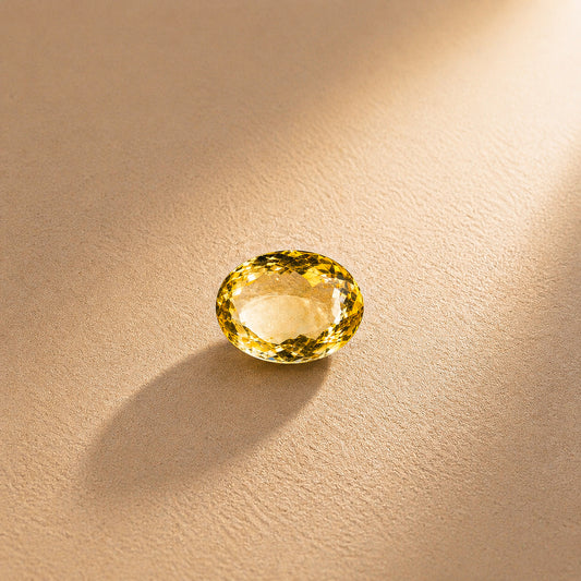 Natural 6.35 C Citrine Yellow Oval 6.97 Ratti Sunhela