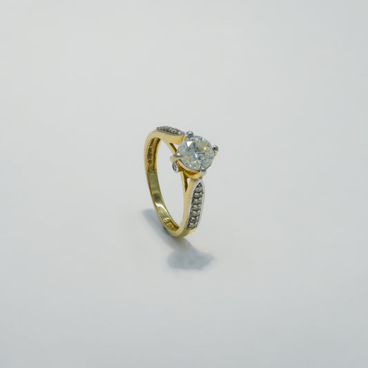 14K Solid Gold Classic Solitaire Diamond