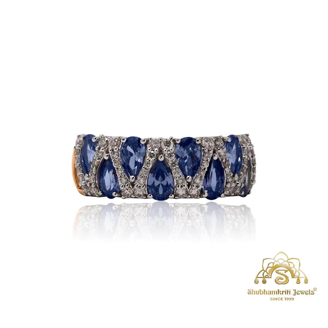 Elegant sapphire and diamond ring for women