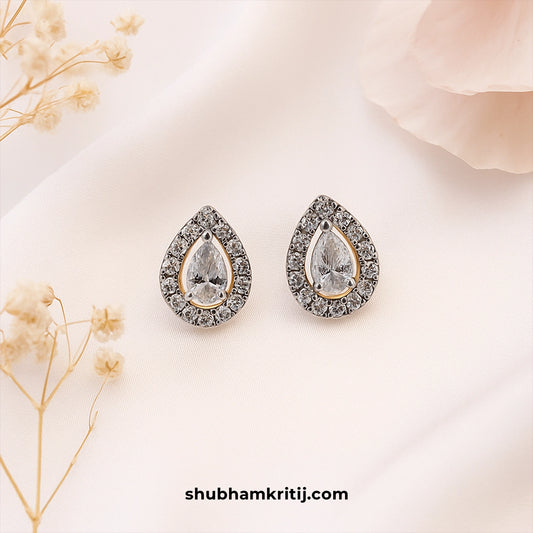 Luxury diamond stud earrings