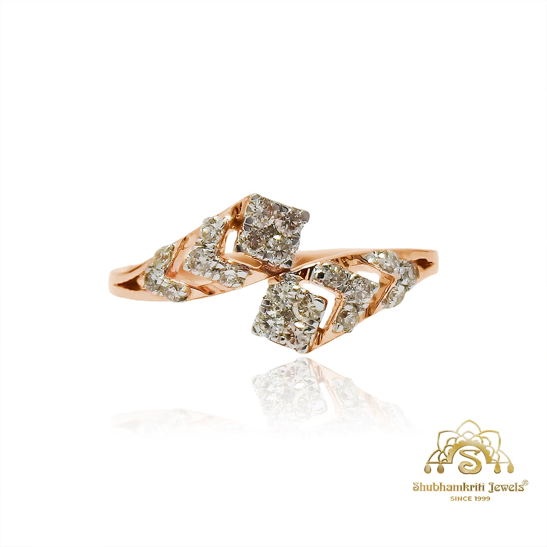 Elegant rose gold diamond band