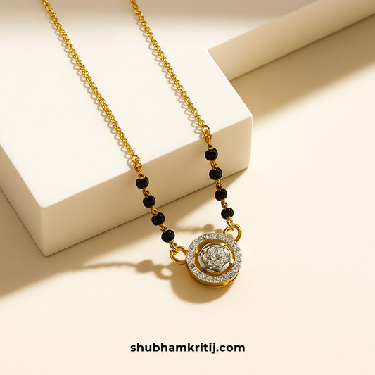 Radiant Circle Diamond Mangalsutra