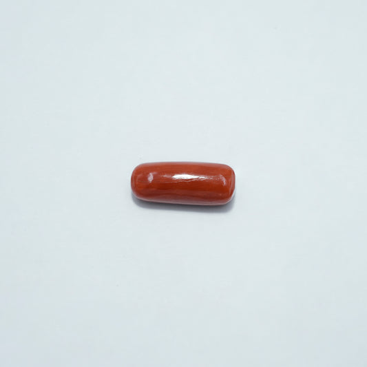 Natural 5.55 C Red Coral Cylindrical 6.04 Ratti Moonga