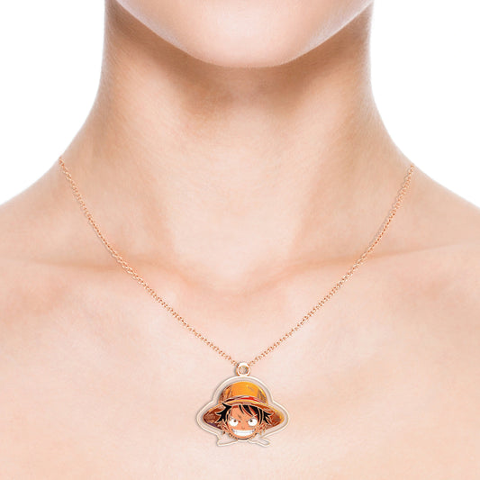 Rose Gold Monkey D Luffy Pendant