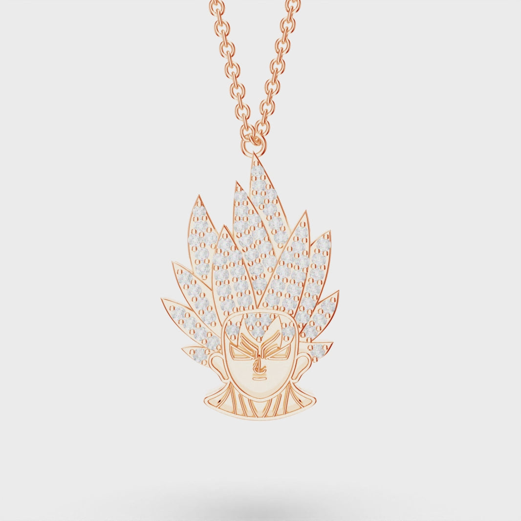 Rose Gold GOKU Character Pendant