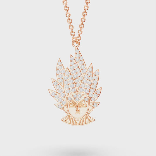 Rose Gold GOKU Character Pendant