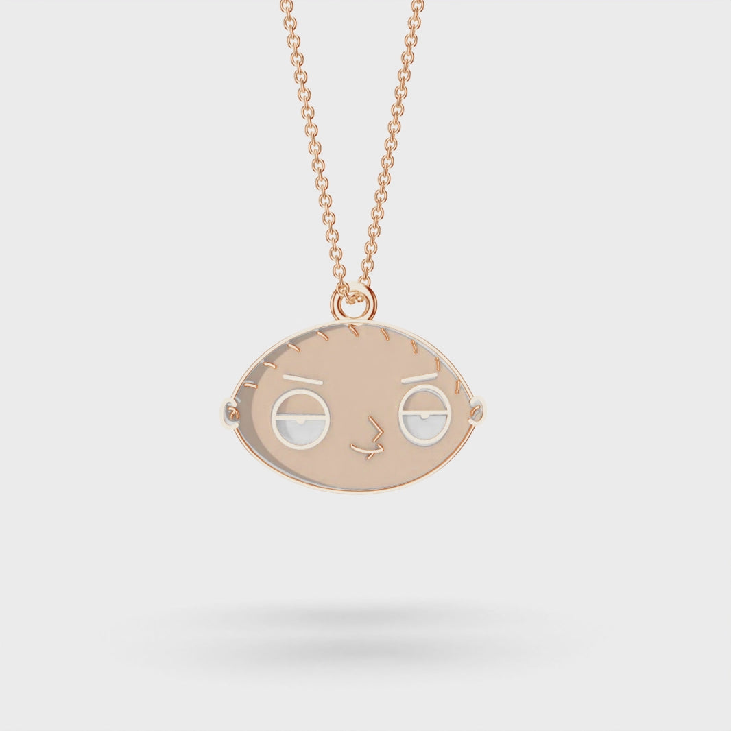 Rose Gold Stewie Character Pendant